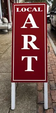 Local Art Sign Stock-Fotos