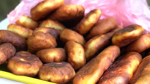 Local bakery shows fresh bread rolls made early in the morning Stock Footage 339500501