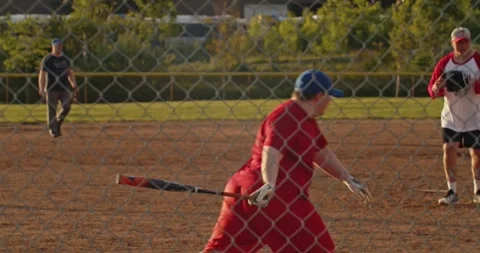 A local baseball field bustling with activity in Halifax, Canada. Stock Footage 280202598