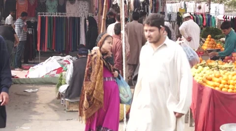 Local bazaar 스톡 동영상 60238937