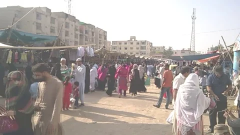 Local Bazar in Karachi Stock Footage 79019874