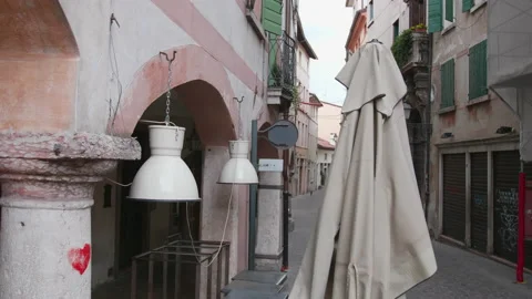 Local closed during the lockdown Stock Footage 130385087