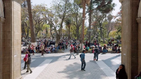 Local communities demonstration in the September 14th central square Stock Footage 116056809