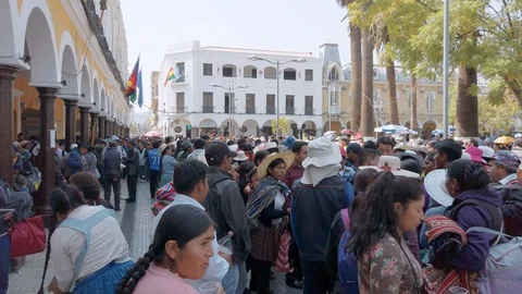 Local communities demonstration in the September 14th central square Stock-Footage 116159253