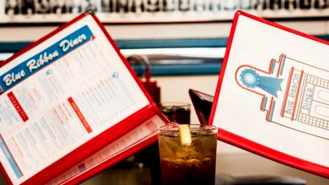 Local Diner Menu Stock Photos