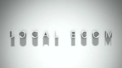 Local ecom 3D title animation with shadows on a white background Video stock 297670428