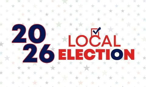 Local Election 2026 Pattern Background Banner with Contemporary Design Stock-Illustration