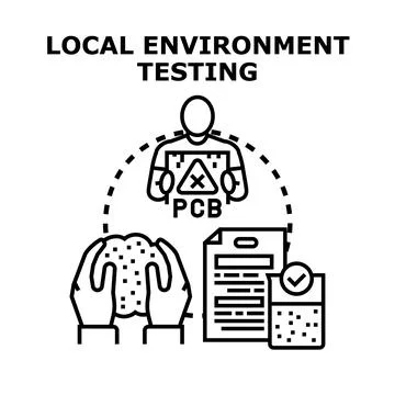 Local environment testing for soil contamination concept イラスト素材