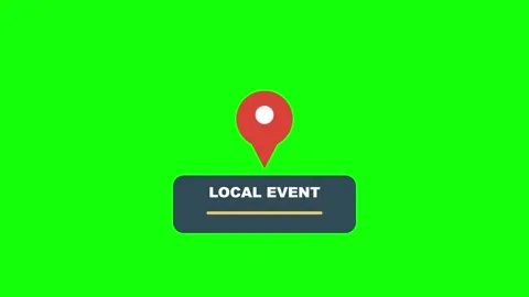 Local Event Marker Motion Graphic Overlay Animation Stock-Footage 342496265