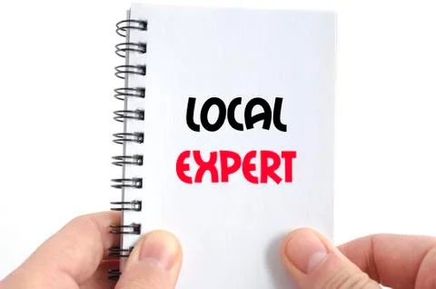 Local expert text concept Stock Photos