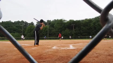 Local game of baseball Stockbeeldmateriaal 54369213