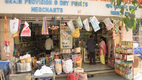 LOCAL GROCERY STORE Stock Footage 130063867