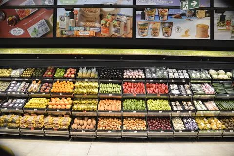 At the local grocery store Stock Photos