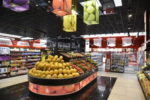 At the local grocery store Foto stock