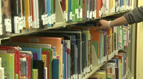 Local library (2 of 4) Stock Footage 19625704