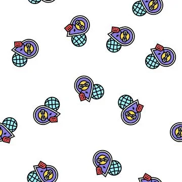 Local link building vector seamless pattern Ilustración de archivo
