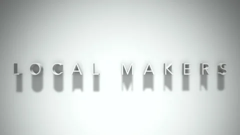 Local makers 3D title animation with shadows on a white background Vídeos de archivo 297856984
