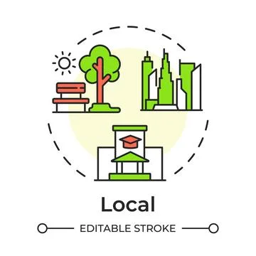 Local multi color concept icon Ilustração Stock