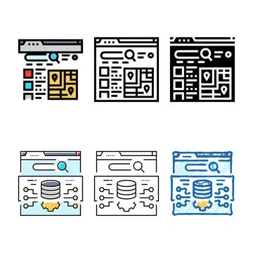 Local multipack pack seo color icon vector Stockillustratie