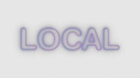 Local neon effects, text animation on transparent background Stock Footage 303584786
