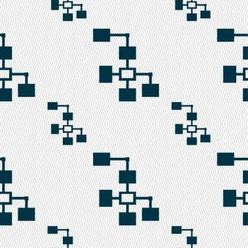 Local Network icon sign. Seamless pattern with geometric texture. Vector Stockillustratie