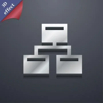 Local Network  icon symbol. 3D style. Trendy, modern design with space for yo Illustrazione stock