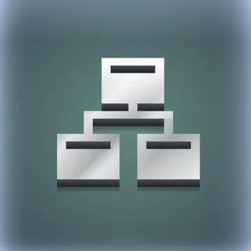 Local Network icon symbol. 3D style. Trendy, modern design with space for your t Stock Illustration