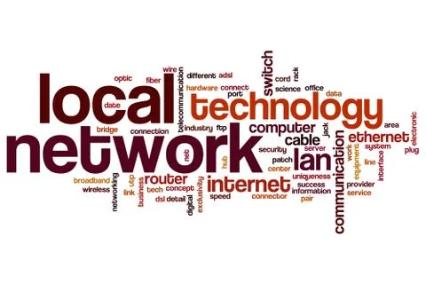Local network word cloud Stock Illustration