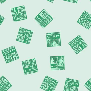 Local pack seo glyph seamless pattern Illustrazione stock