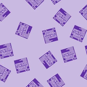 Local pack seo glyph vector seamless pattern Stock Illustration