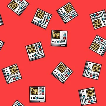 Local pack seo vector seamless pattern 스톡 일러스트