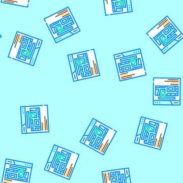 Local pack seo vector seamless pattern 스톡 일러스트