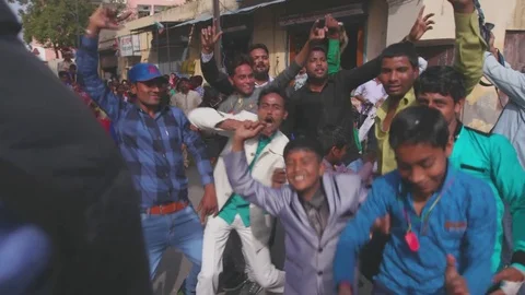 Local people dancing during wedding occasion Stock Footage 77454417