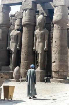 Local population at the Karnak complex Stock Photos