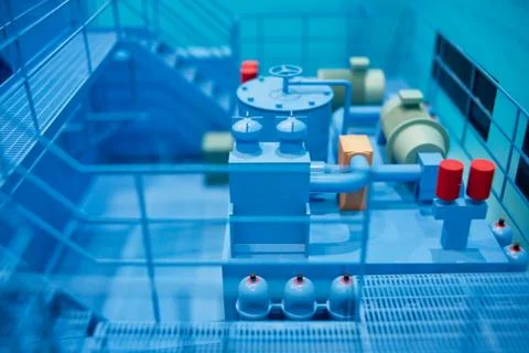 Local power processing production line Stock Photos