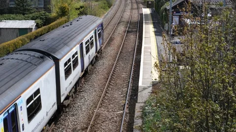 Local railway train Stock Footage 153606827