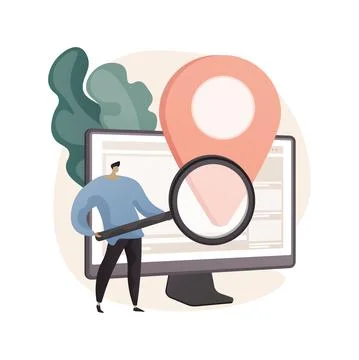Local search optimization abstract concept vector illustration. 스톡 일러스트