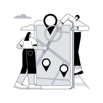 Local search optimization abstract concept vector illustration. Stock Illustration