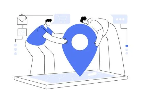 Local search optimization abstract concept vector illustration. 스톡 일러스트