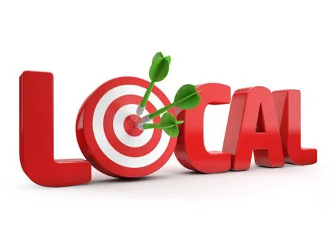 Local search targeting Illustrazione stock