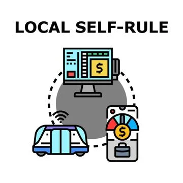 Local self rule concept vector illustrating community management Stock Illustration