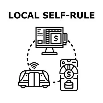 Local self rule concept vector illustrating community management Stock Illustration