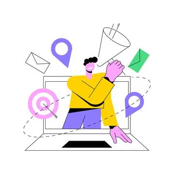 Local SEO abstract concept vector illustration. Illustrazione stock