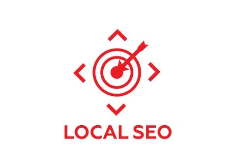 LOCAL SEO target concept flat illustration Stock Illustration