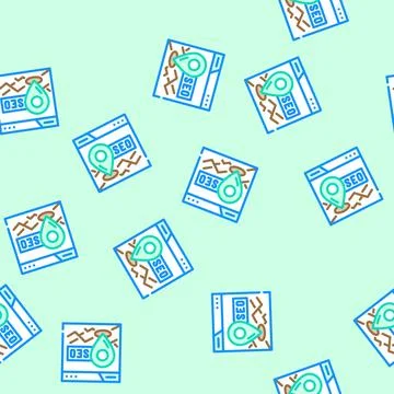 Local seo vector seamless pattern Stock Illustration