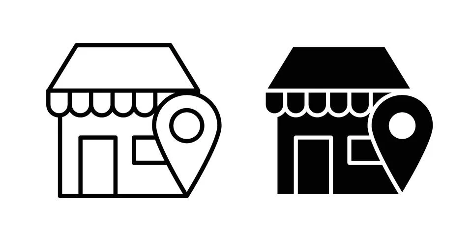 Local store icon illustration vector, icon set for apps Stock Illustration
