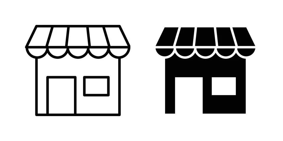 Local store icon vector design illustrations Stock Illustration