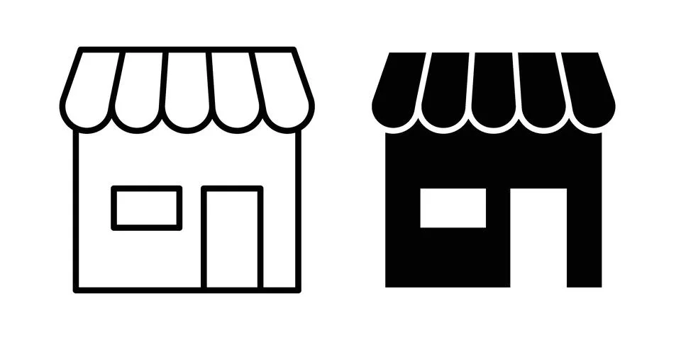 Local store icon vector, illustration icon set Stock Illustration