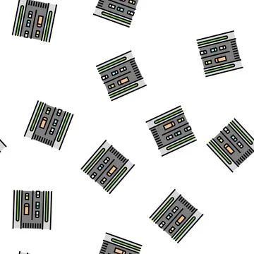 Local street vector seamless pattern Stock Illustration