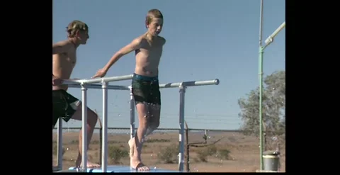 Local Swimming Pool Summer Fun – Australia (1990s) Stock Footage 318947283